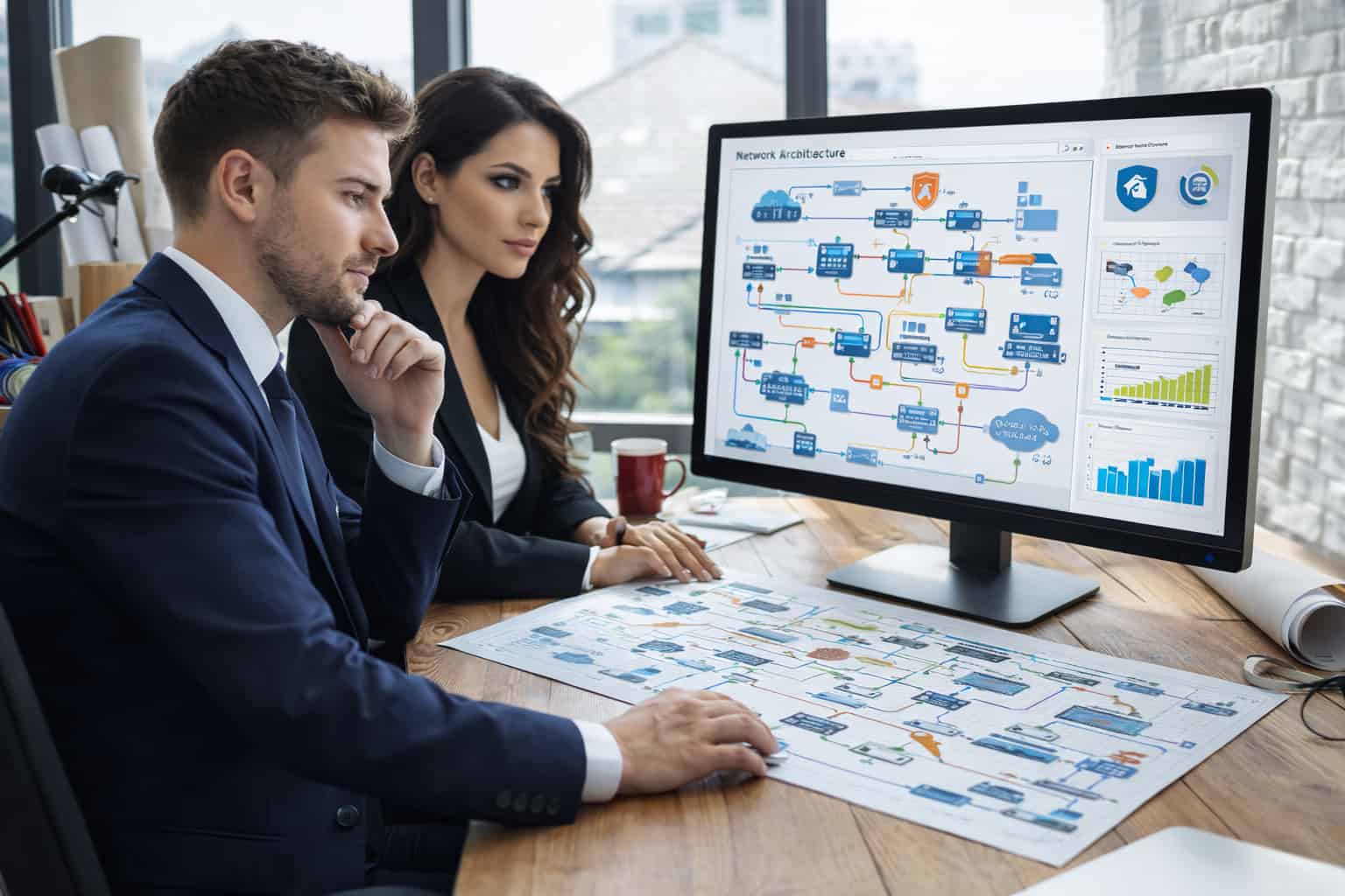 Ingénierie réseau entreprise avec conception d’architectures sécurisées et évolutives